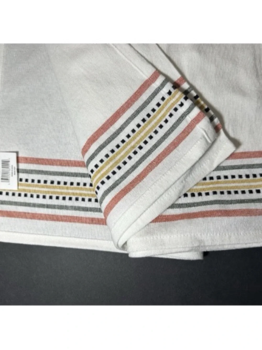 Cotton Farmhouse Table Top Runner Country Chic Cottage Home Shelf Decor White